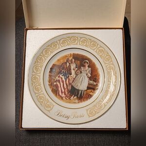 1973 "Betsy Ross, Patriot Flagmaker" collector plate  by Enoch Wedgwood For Avon
